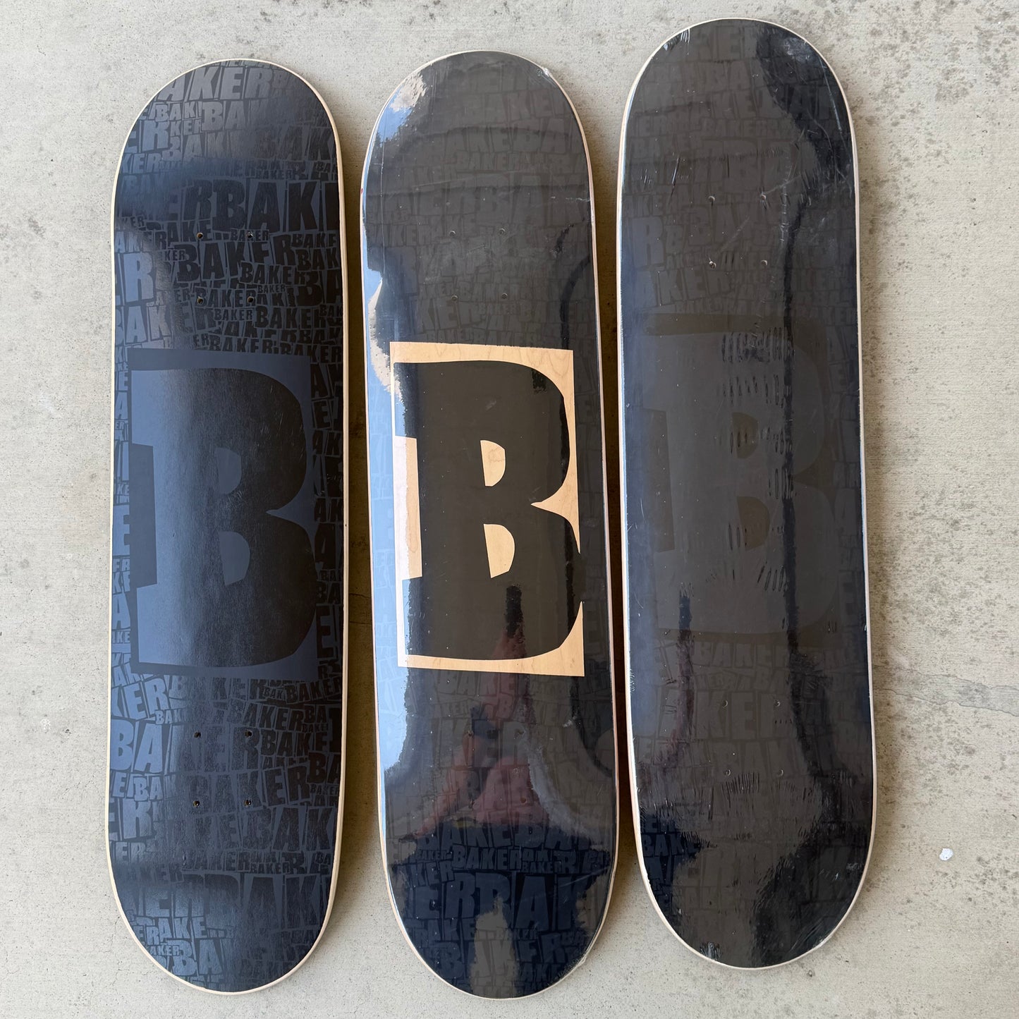 Vintage Baker Skateboards Blacked out B Models