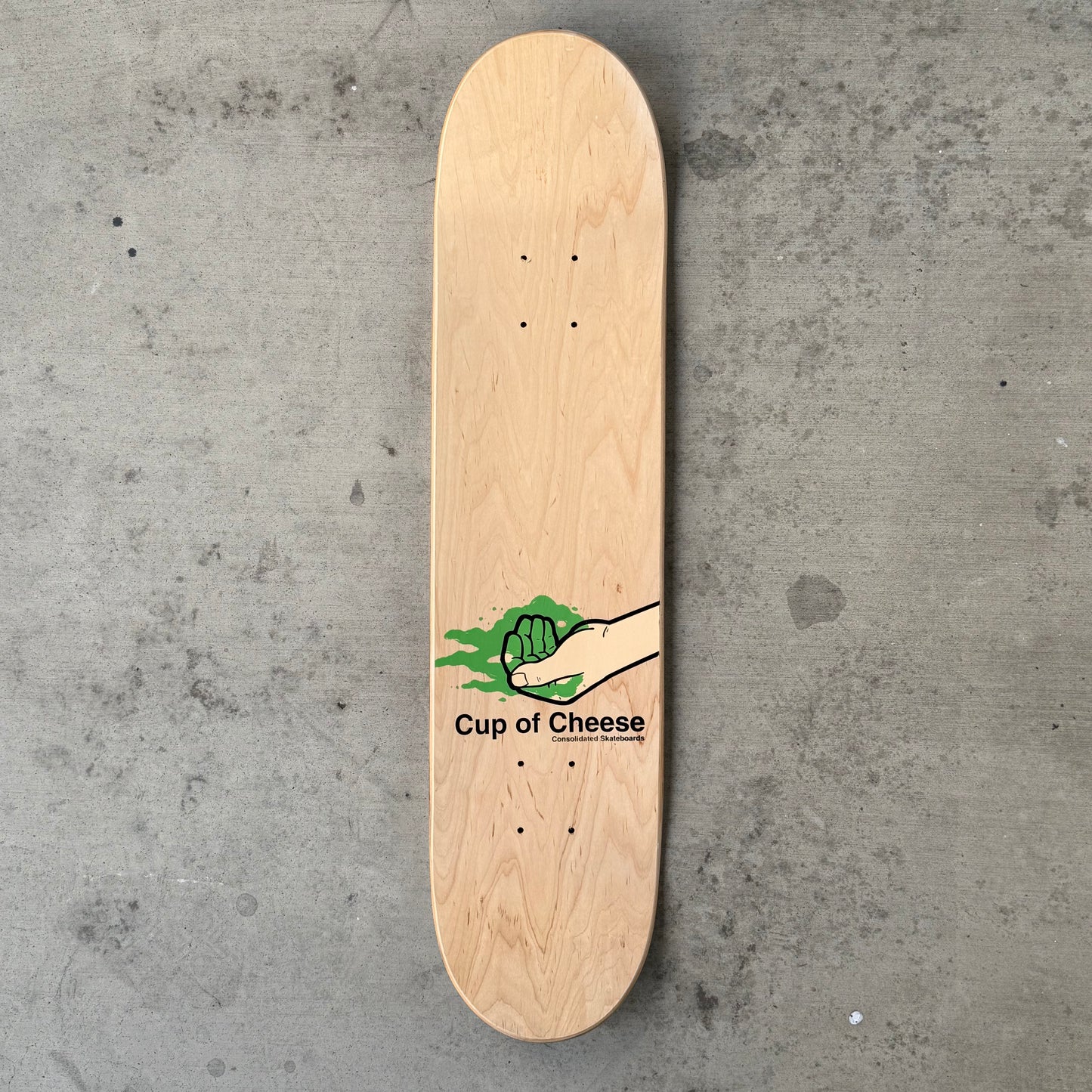 Vintage Consolidated Skateboards Cup Of Cheese Model 2000