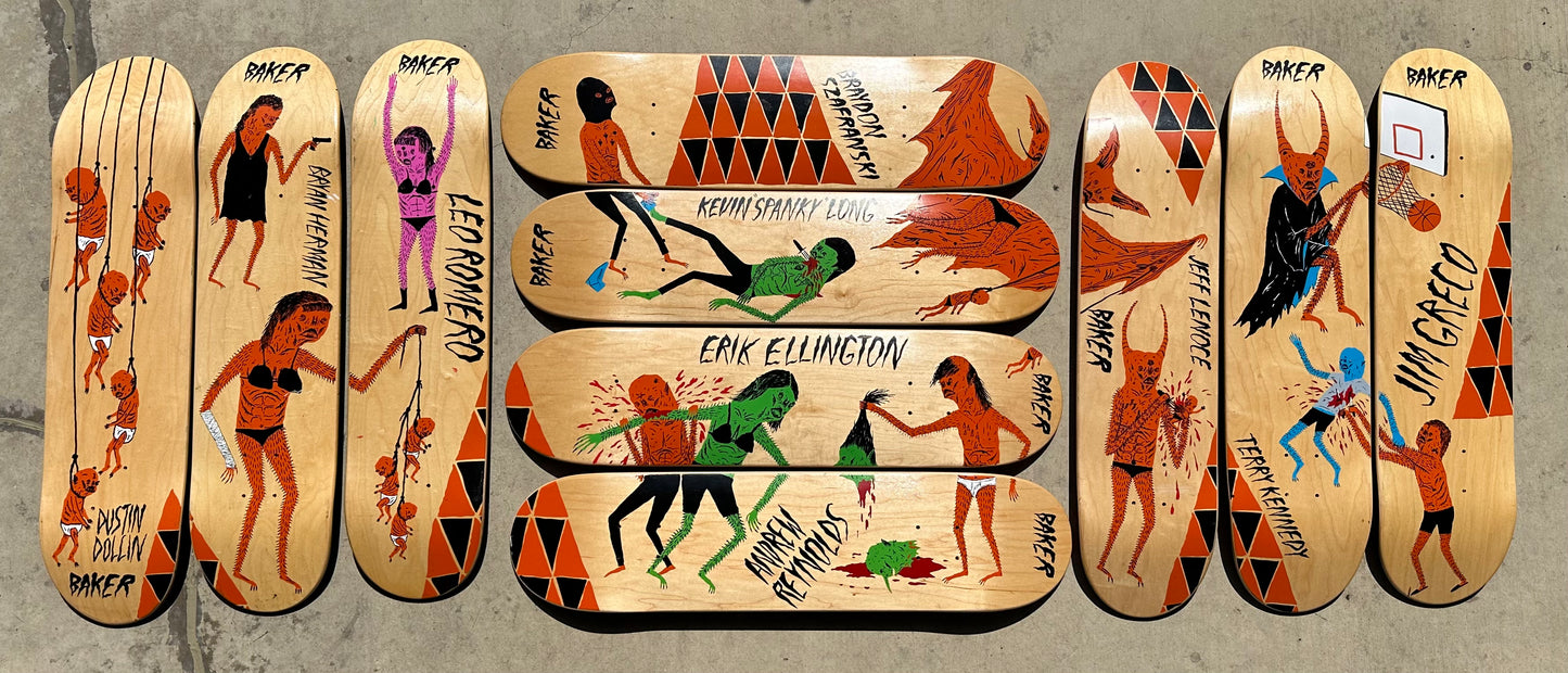 Vintage Baker Skateboards OG Neckface Complete Series Greco, Ryenolds, Ellington, Romero...