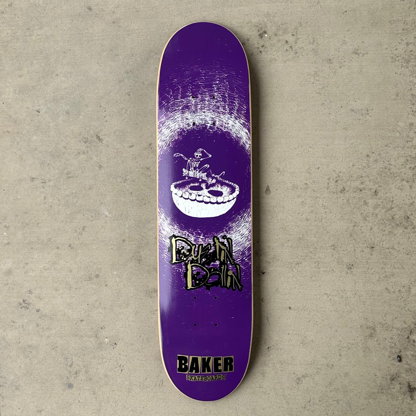 Vintage Baker Skateboards Dustin Dollin Skull Bowl Model