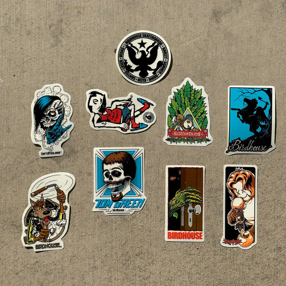 Vintage Sticker Pack Birdhouse Projects Jeremy Klein, Tom Green, Willy Santos, Bucky Lasek, Brian Sumner...