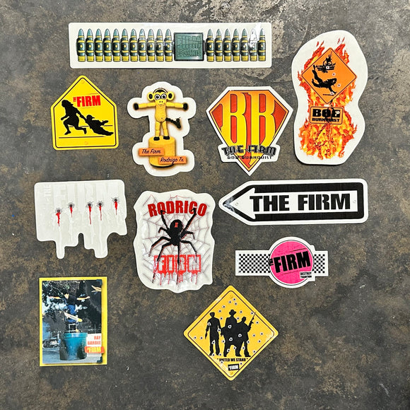 Vintage Sticker Pack The Firm Skateboards 2 Lance Mountain, Ray Barbee, Bob Burquist...