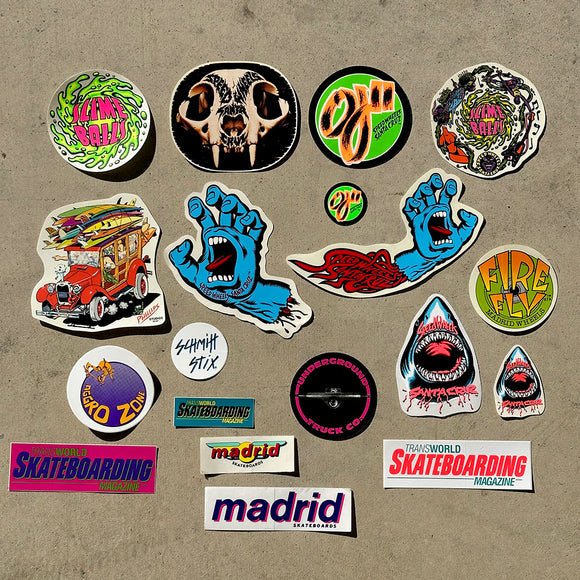 Vintage Sticker Pack Santa Cruz, Madrid, Schmitt Stix...